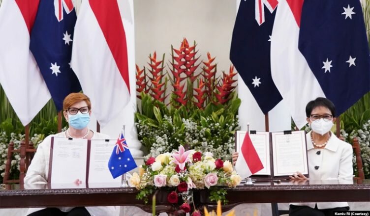 Menlu Australia dan Menlu Indonesia - foto Kemenlu RI